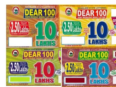 Nagaland State Dear 100 FAWN IVORY LIME PLUM Lottery.